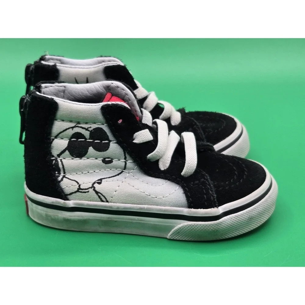 Vans x Peanuts SK8-Hi Sneaker - Joe Cool Snoopy Woodstock Black - Toddler 4.5 US